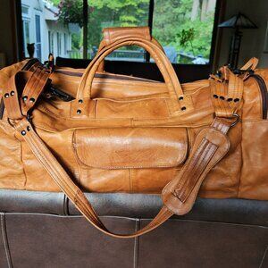 Luxury All Leather Weekender